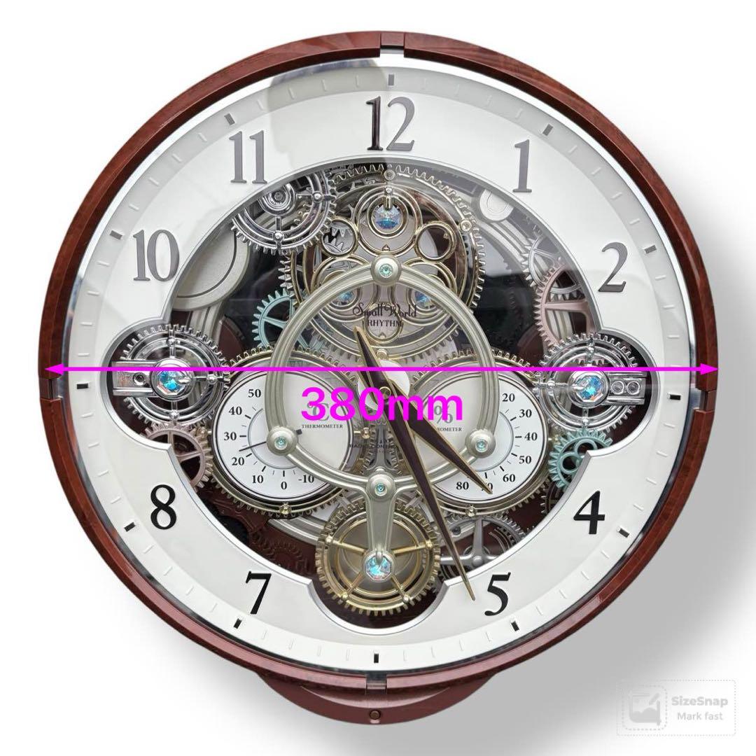 【美品】リズム スモールワールド 4MN515RH 掛け時計 からくり時計30曲