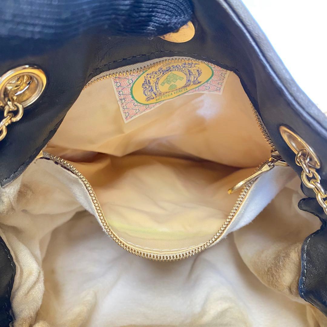 ボッテガヴェネタ カーキ ショルダーバッグ イントレチャート 巾着