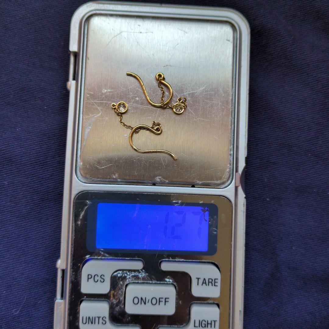 ティファニー バイザヤード ドロップピアス フック 750 0.16ct
