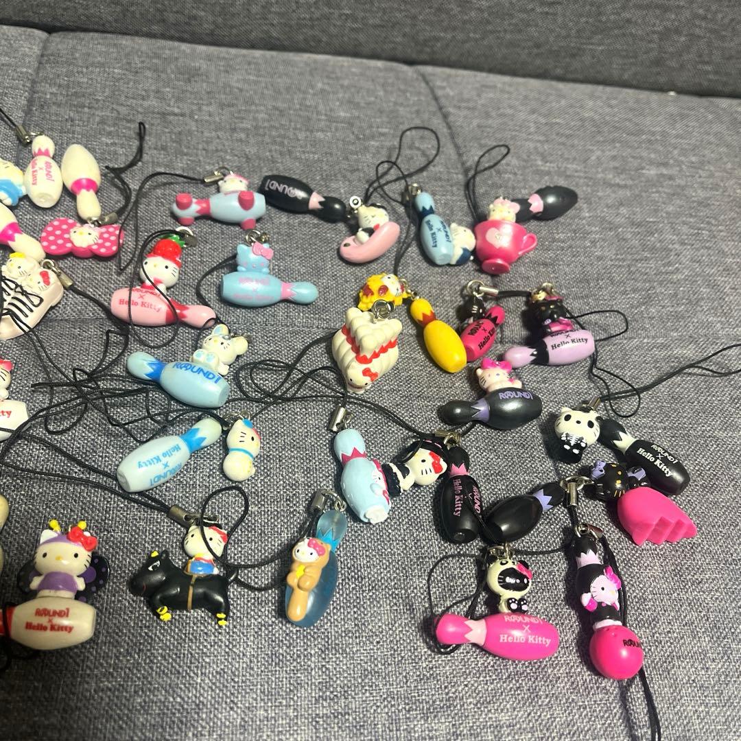 【希少】ROUND1 非売品　ハローキティ ストラップ 39点セット　まとめ売り