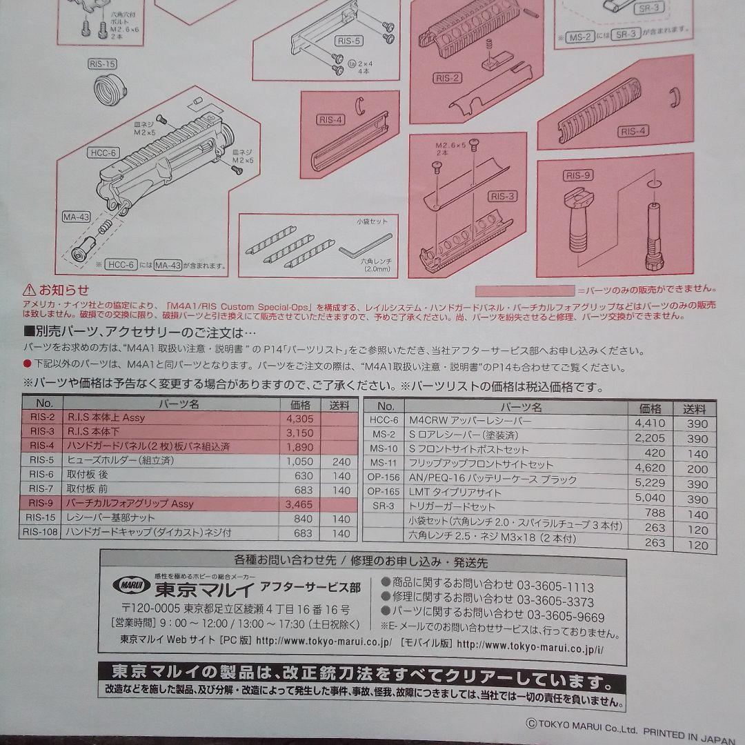 東京マルイ 電動ガン M４A1 R.I.S  SPECIALーOPS
