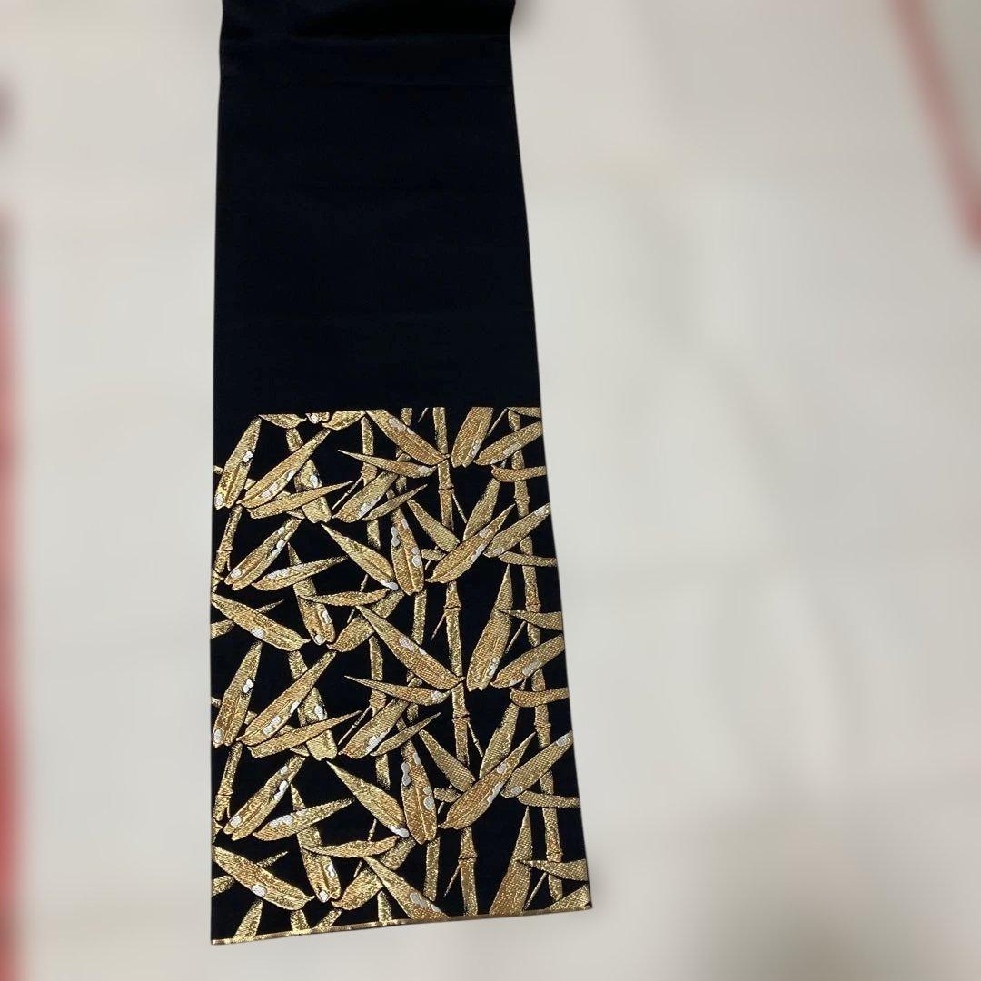 正絹 松に雪持ち笹図 袋帯 西陣織 作家 六通 - メルカリ