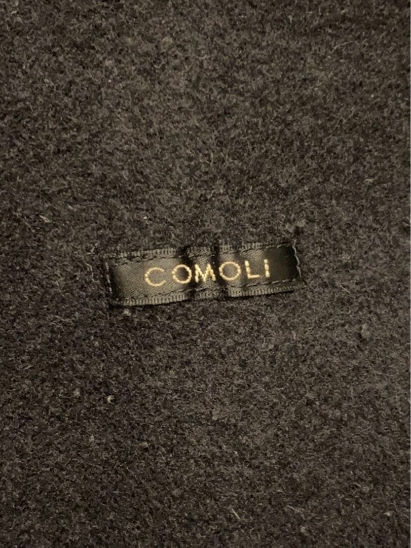 24AW COMOLI 縮絨 ウール ジップ ショート ジャケット BLACK