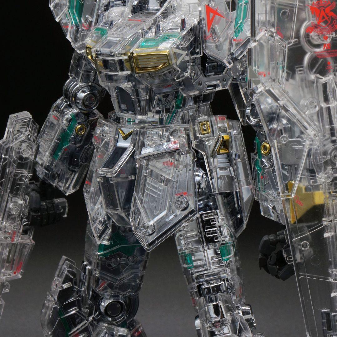 完成品【メッキ加工】MG νガンダム ver.ka メカニカルクリア 制作 限定