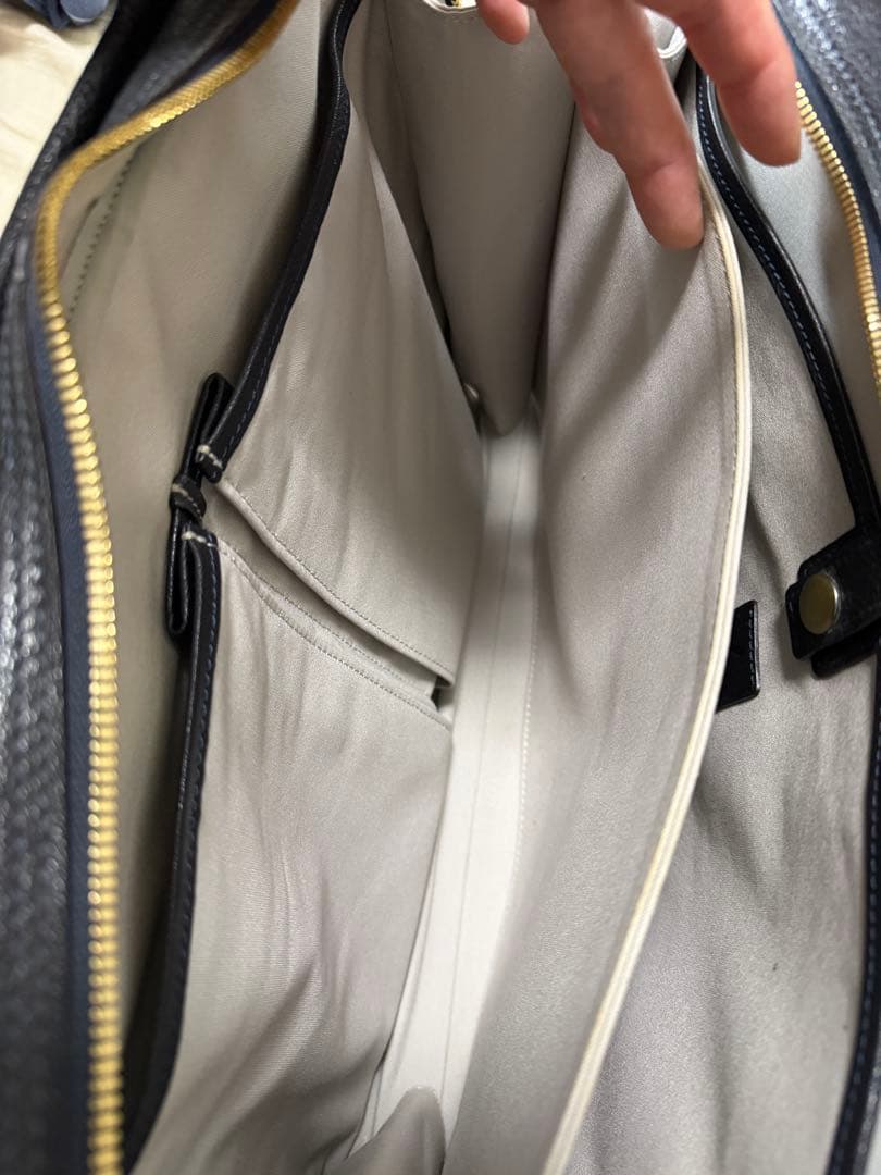 土屋鞄　アルマス　バッファローブリーフケース　アーバンネイビー