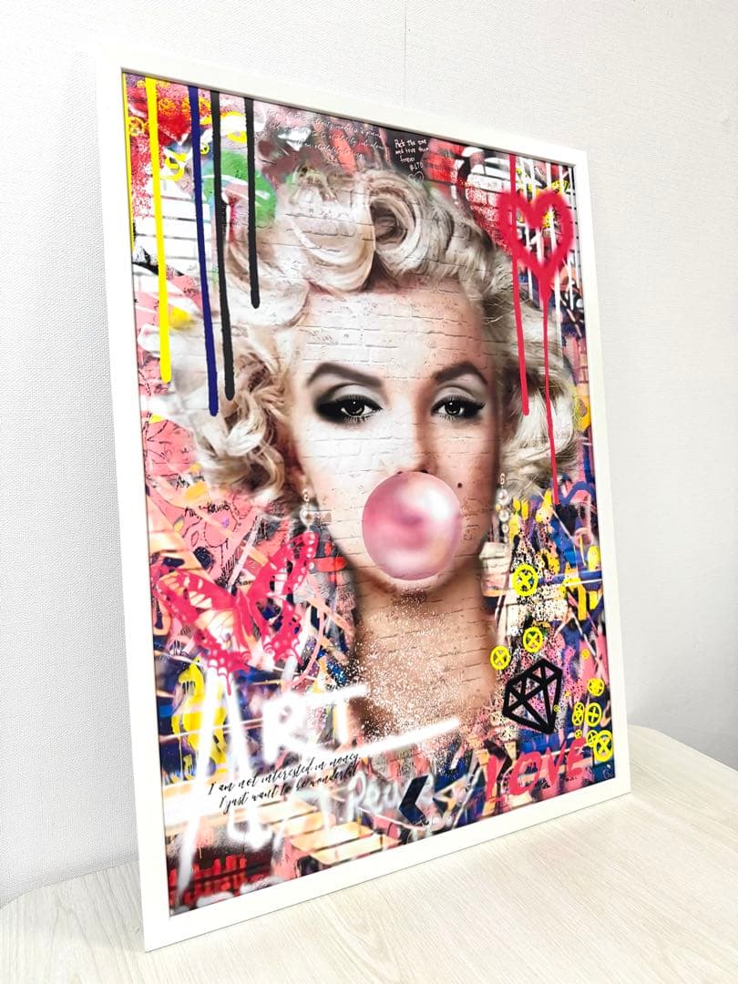 No.169フレーム付きキャンバスアート　マリリンモンロー　ブランドアート絵画