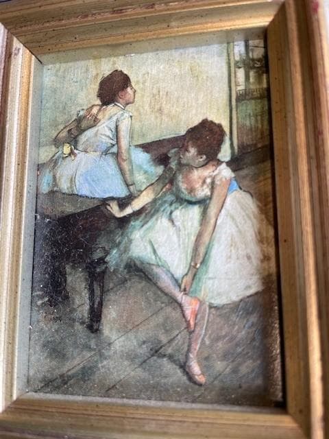 休息する踊り子　ミニ絵画