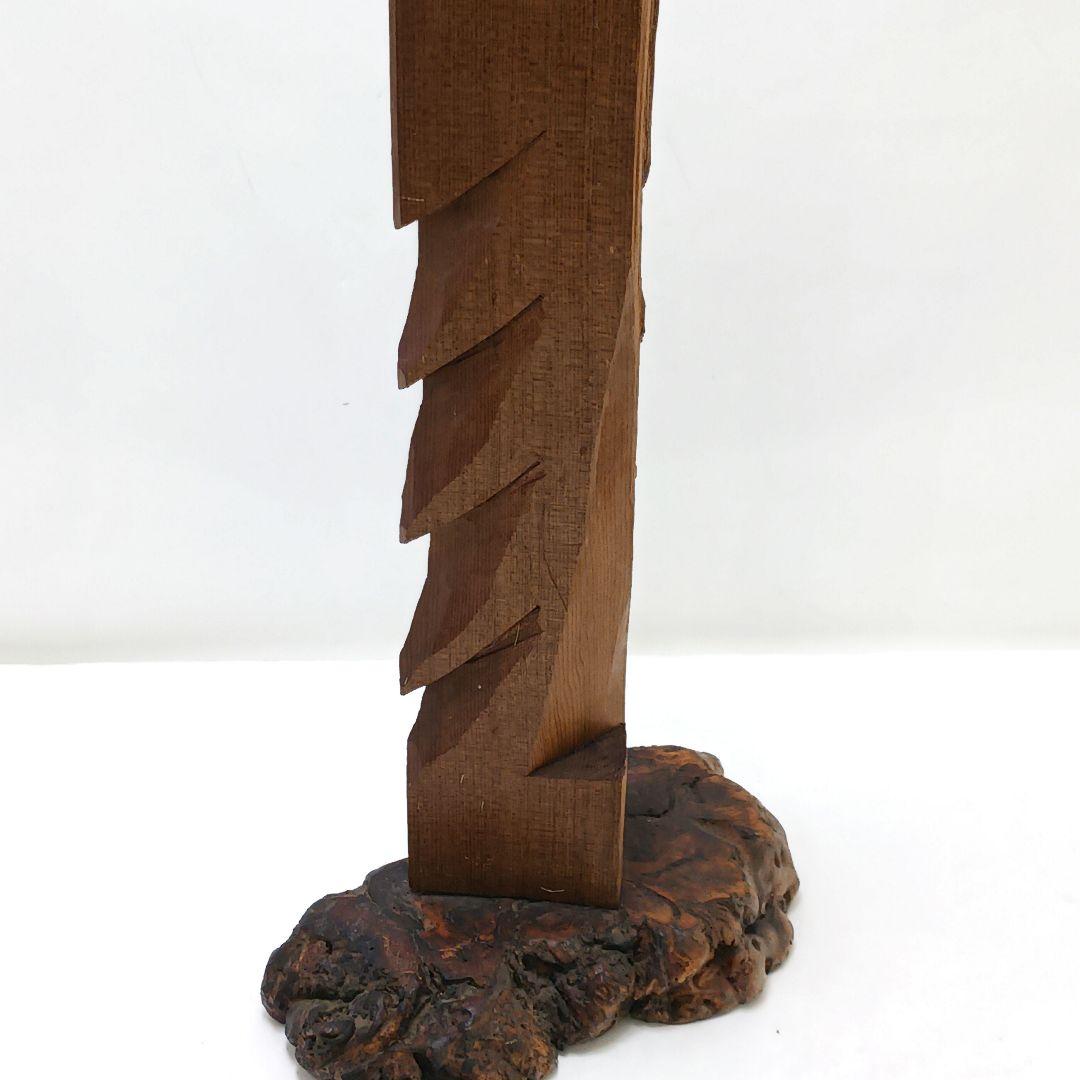 Y2293-28 仏教 木彫り 円空仏 義刀作 高さ29㎝ I - メルカリ