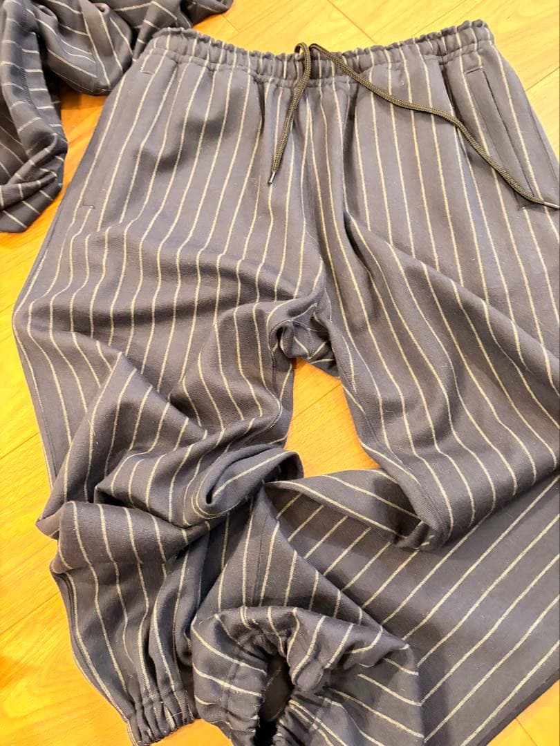 ジュンヤワタナベマン ウール天竺ストライプ セットアップ サイズM