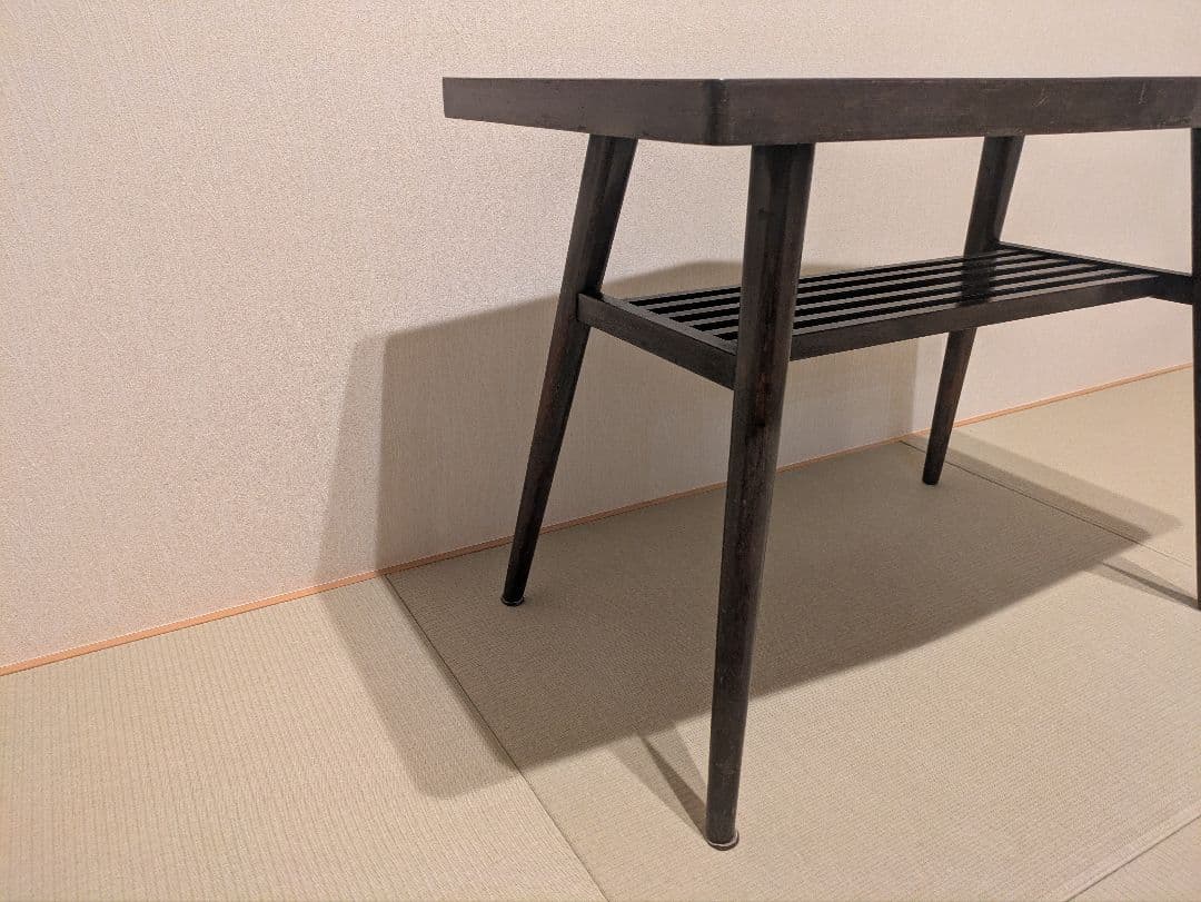 北欧ミッドセンチュリー風】サイドテーブル マガジンラック付き