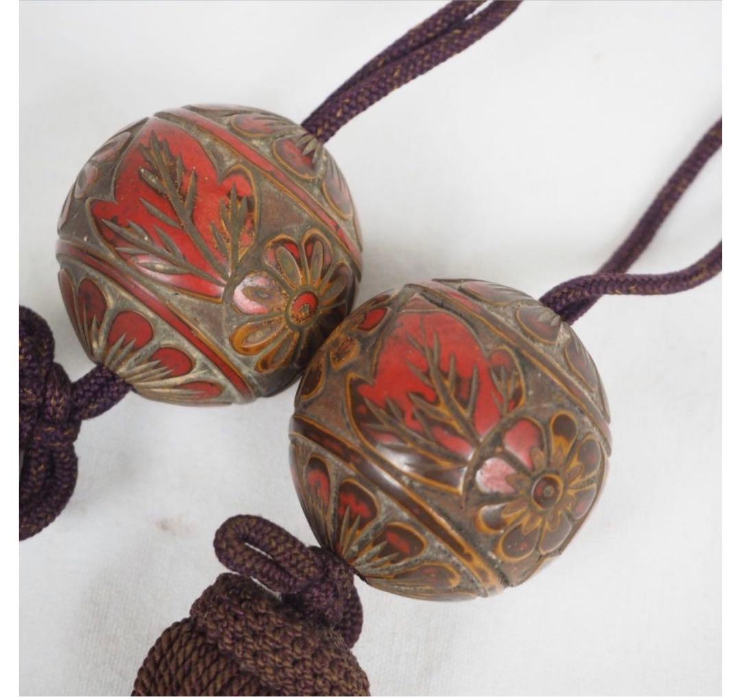 送料無料　時代物 　古い堆朱風鎮