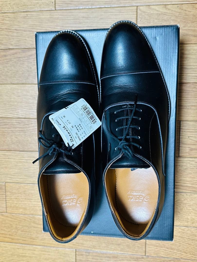 新品❗️日本限定アシックスランウォーク813Rドレスシューズ黒3E牛革27.5cm