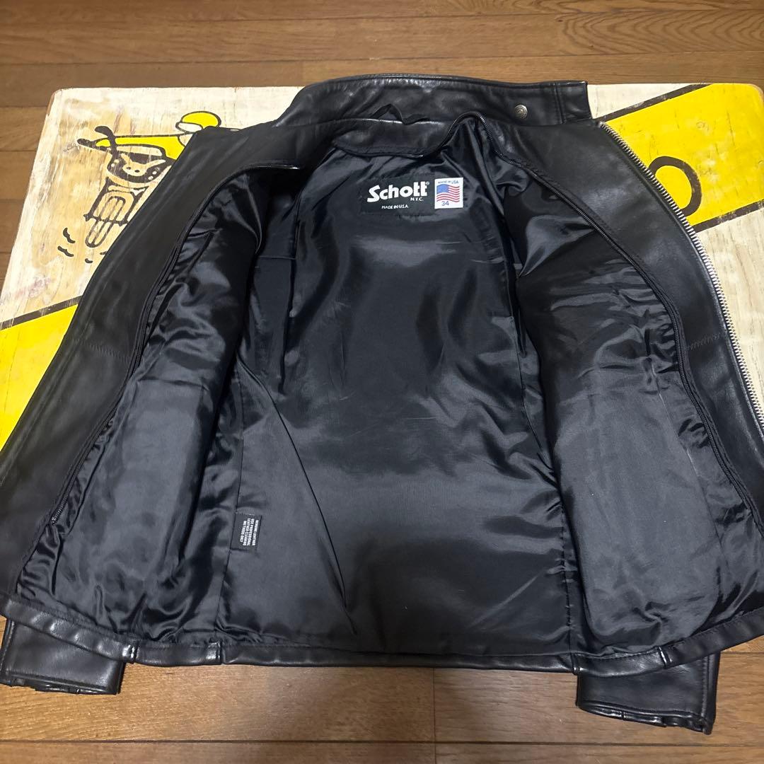 超美品‼️新型schott641 34インチ シングルライダース インナーボア付