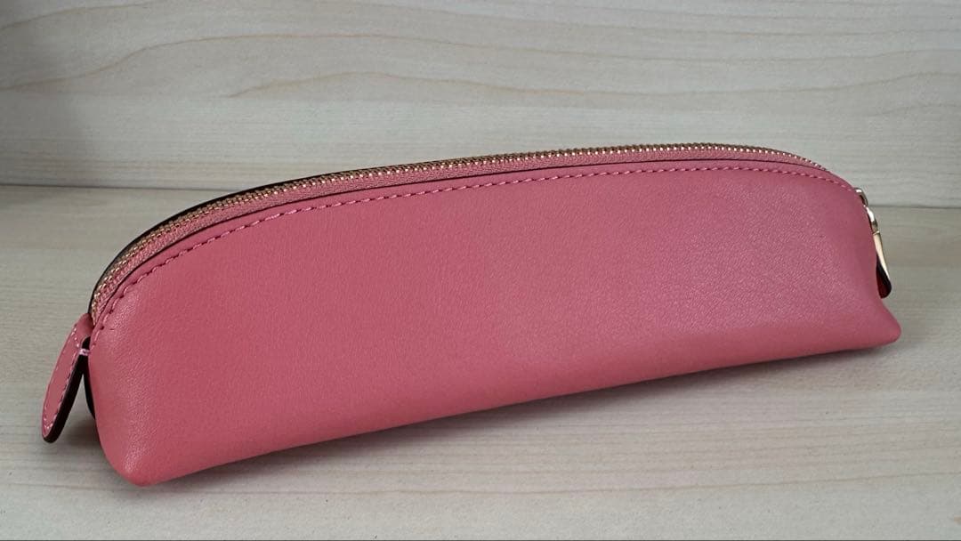 COACH コーチ 本革 レザー ペンケース CF152 タフィー ピンク新品