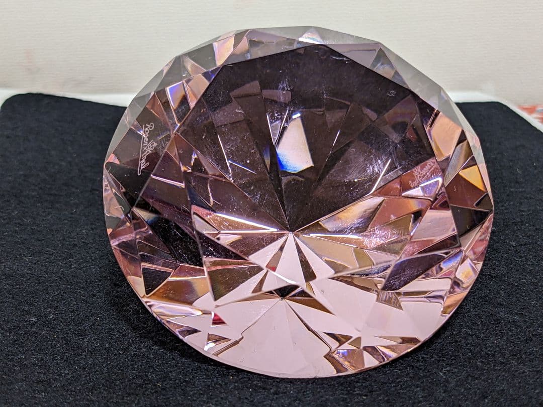 ♢ローゼンタール ドイツ製 ダイヤモンド形ピンク色 ガラスペーパー