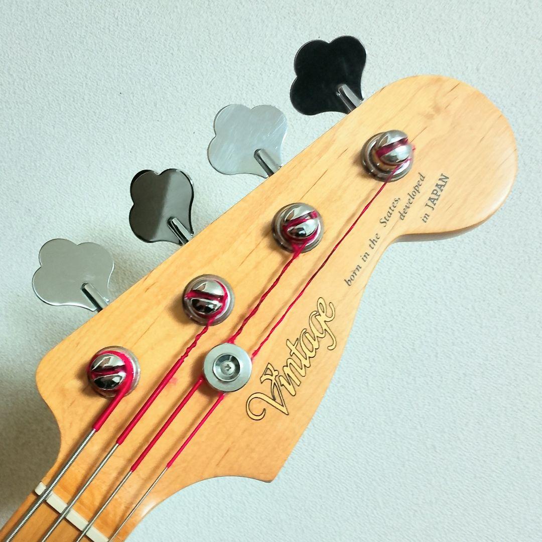 Vintage ジャズベースタイプ エレキベース オレンジ色