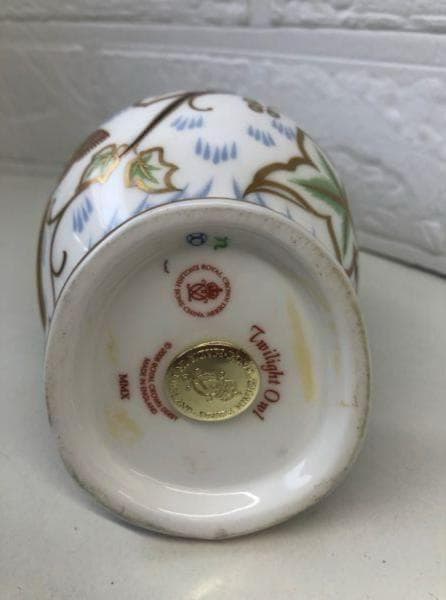 Y【値下げ中‼】希少！縁起物 ！ロイヤルクラウンダービー 英国製 フクロウ