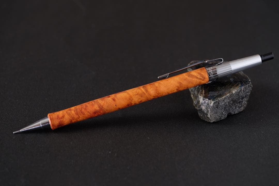 PG5木軸カスタムシャープペンシル0056 花梨瘤 高村杢工房