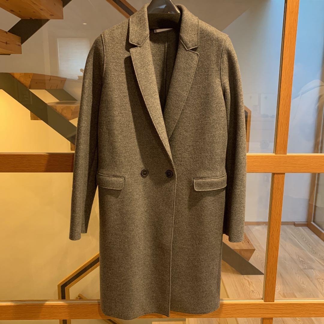 harris wharf london チェスターコート グレー イタリア製 harris