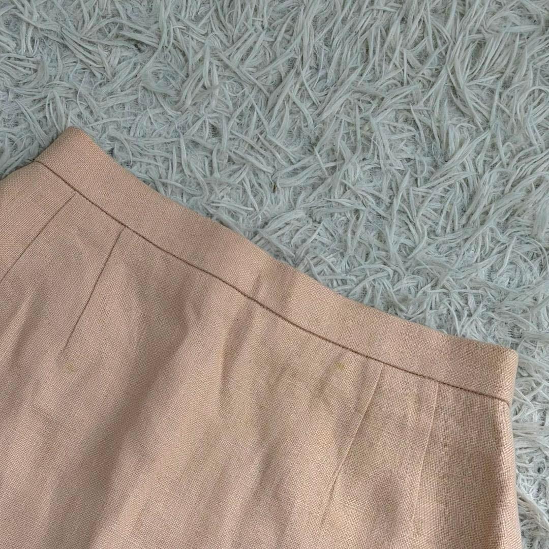 16529✨シャネル 金ボタン ココマーク タイトスカート サーモンピンク 34