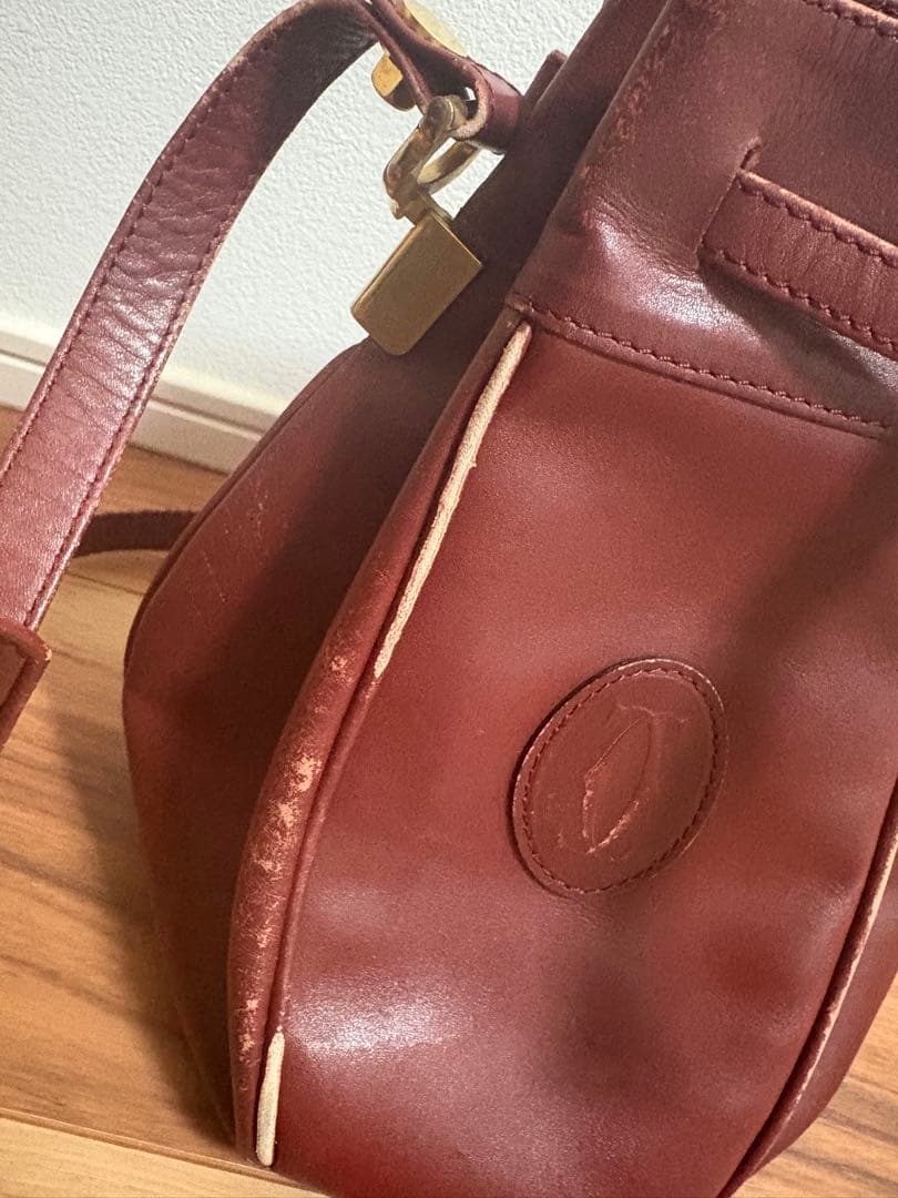 カルティエ レザー ショルダーバッグ