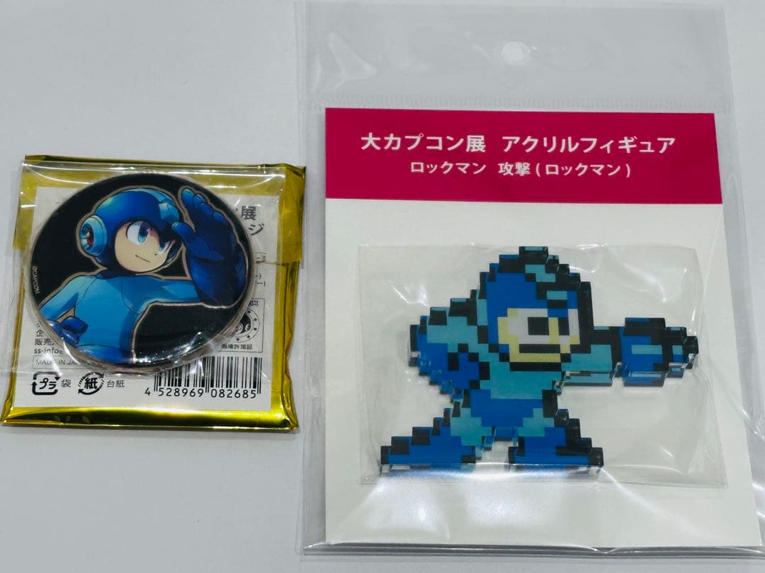 大カプコン展 ロックマン アクリルフィギュア 缶バッジ グッズセット