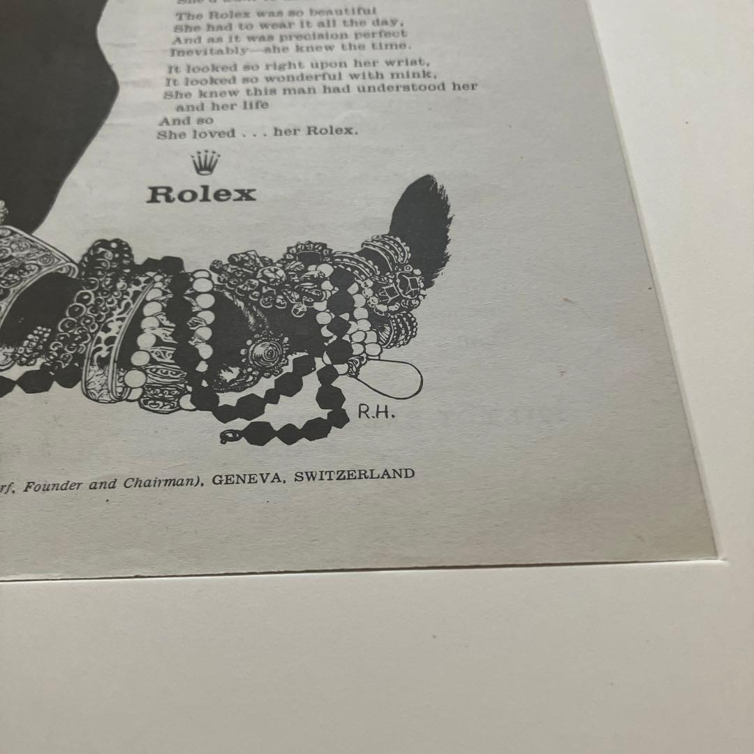 Rolex Lucky black cat 広告　額装済　No,2