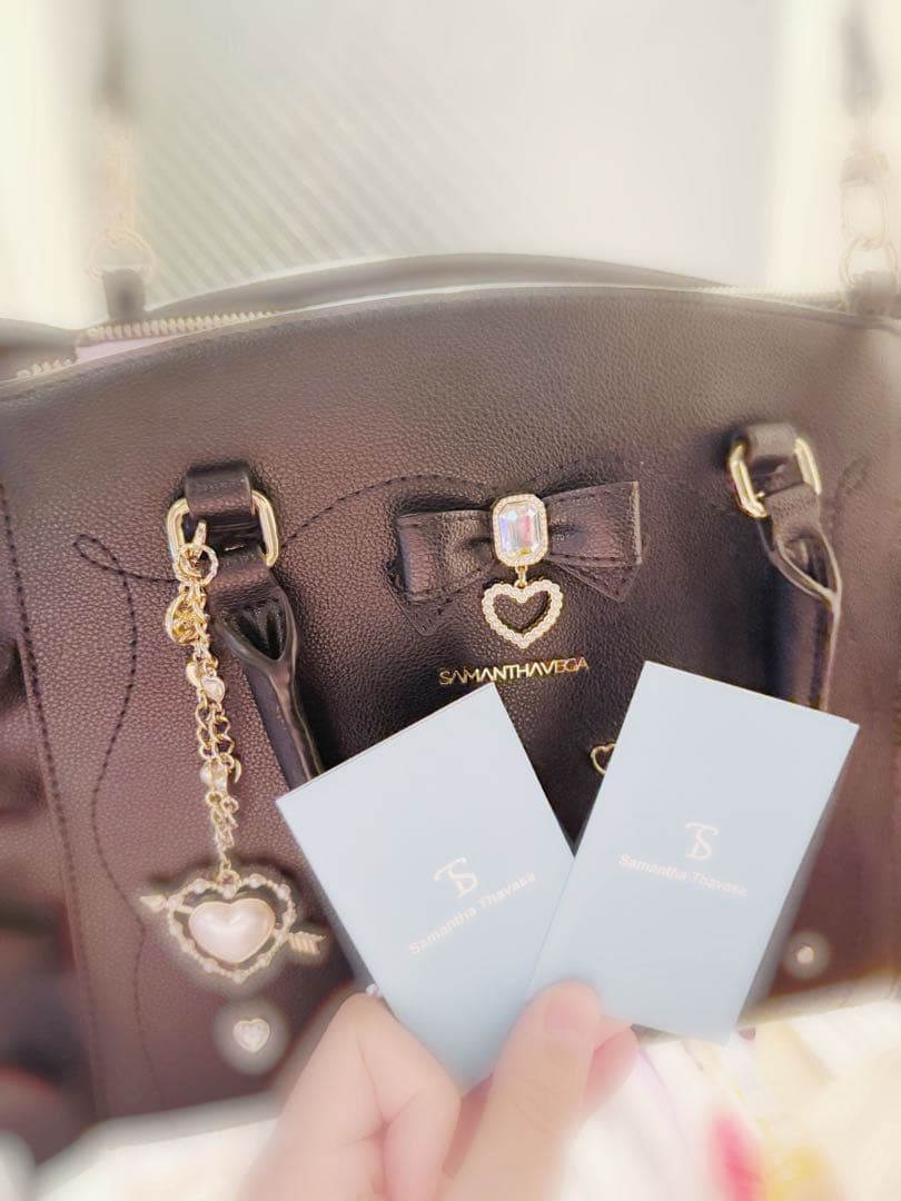 ♡ SAMANTHAVEGAサイドレースアップリボンビジューフラッター ♡