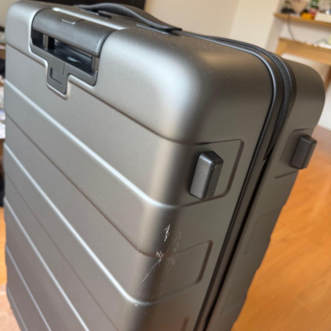 無印良品 ストッパー機能 ハードキャリーケース グレー 75L 無印良品の