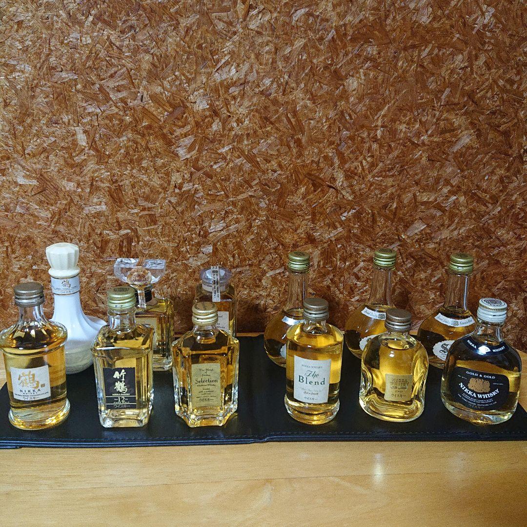 未開封】ニッカ竹鶴12年ピュアモルトなどミニチュアボトル4本セット