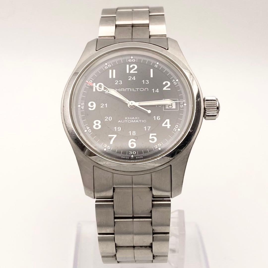 【稼働】Hamilton カーキフィールド 自動巻き 腕時計 デイト メンズ