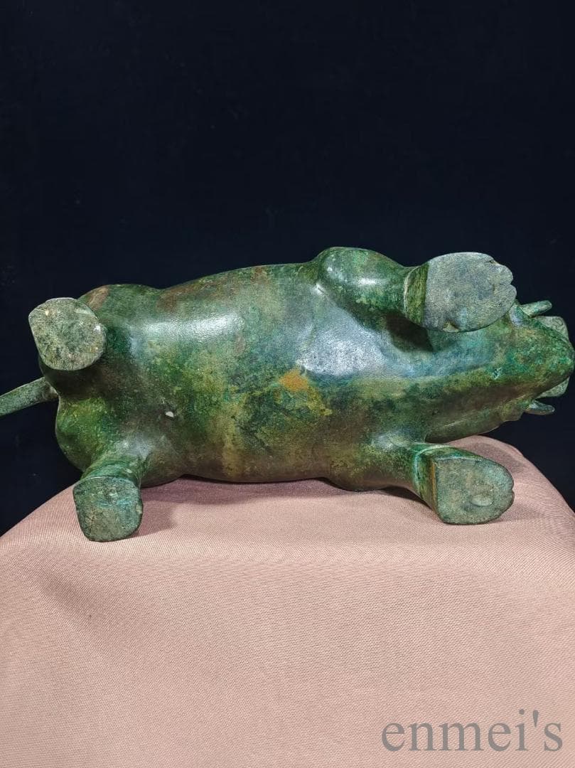 中国古美術【猪尊】西周青銅器 盛酒器 礼器 骨董 純銅製 古美味 時代物 置物