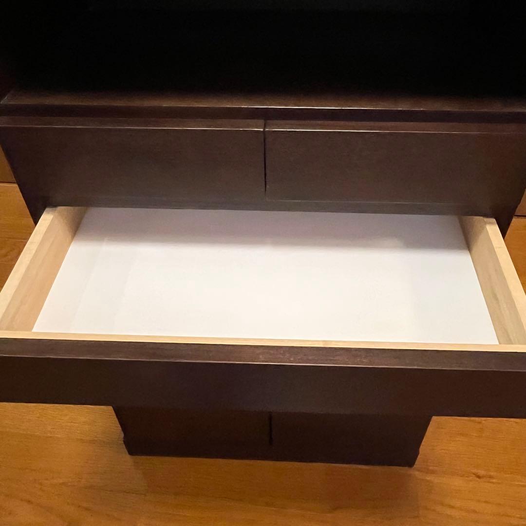 姫ちゃん様専用 FAX台 ルーター収納 天然木 台 46cm ブラウン 収納