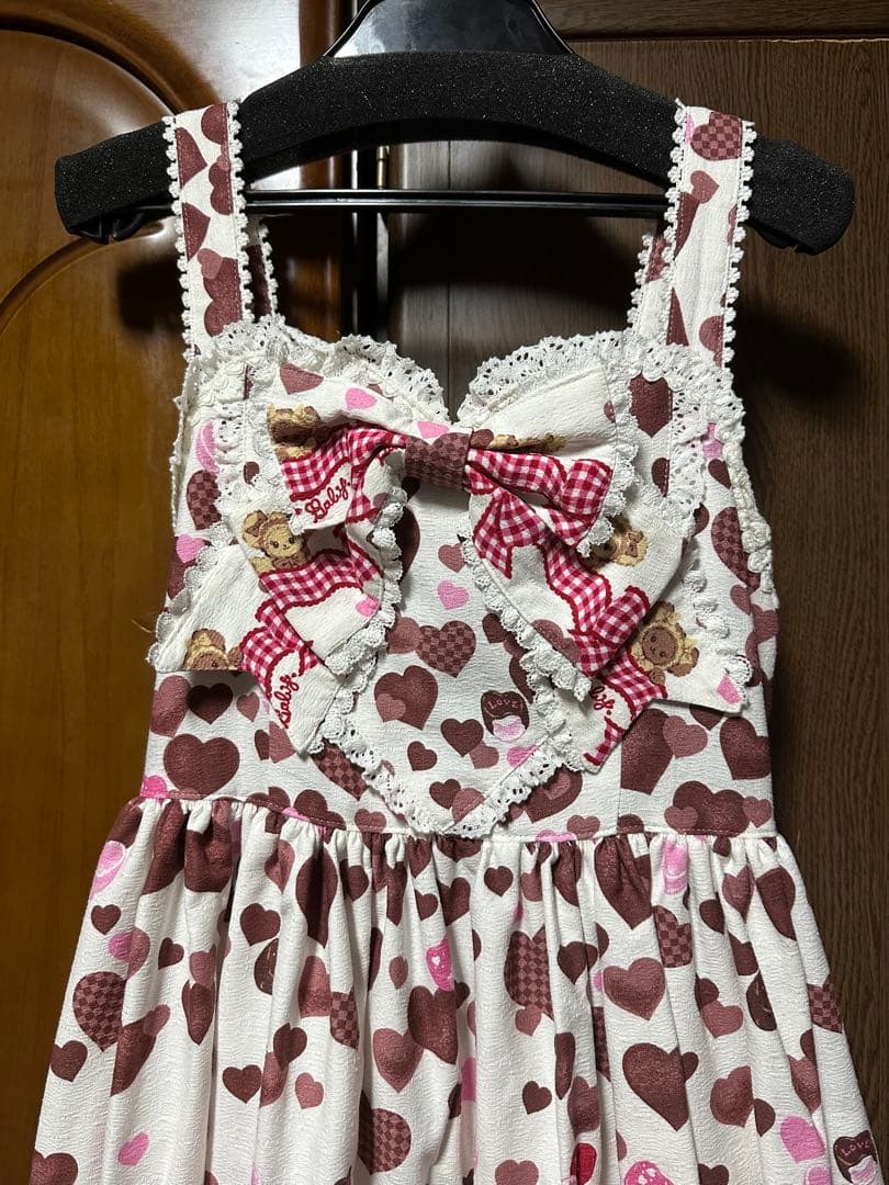 くみゃちゃんのLoveLoveValentine柄JSKⅡ＋オーバーニー