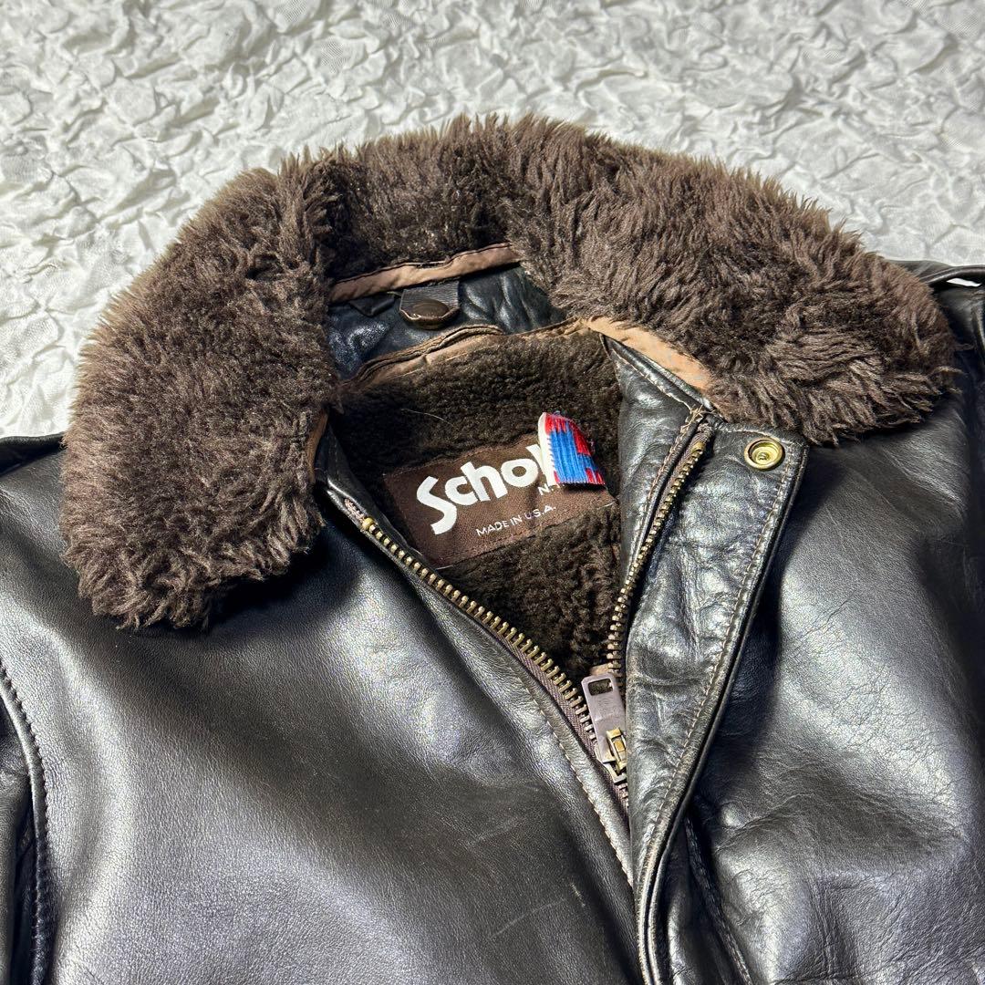 USA製 184SM品番】 ショット G-1 フライト レザージャケット 40