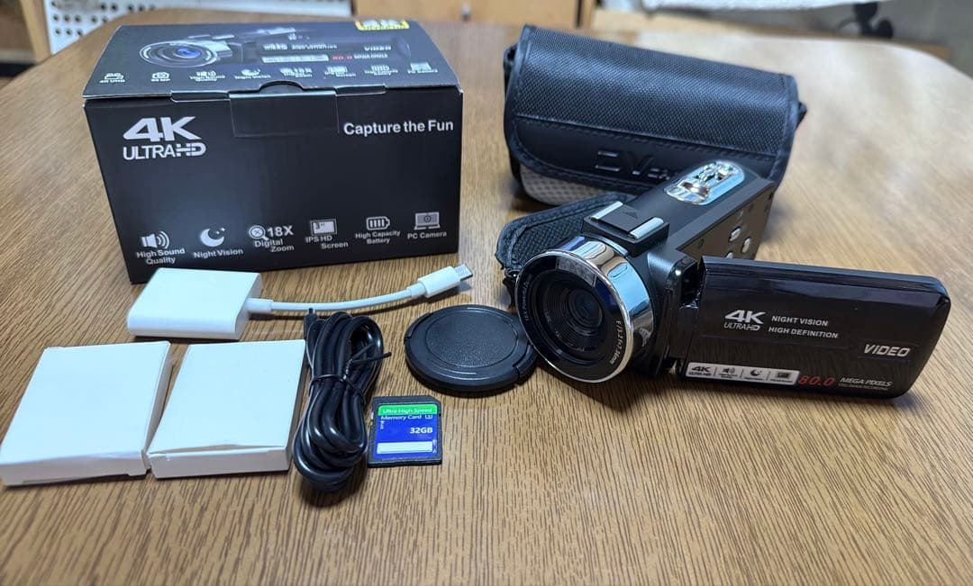 ビデオカメラ 4K録画 8000万画素 YouTubeカメラ