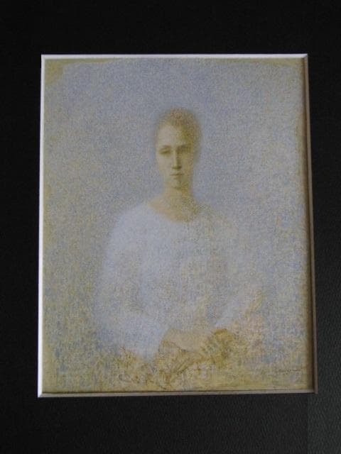 早川俊二、【Clemenceの肖像　I】、希少な額装用画集より、新品額装付