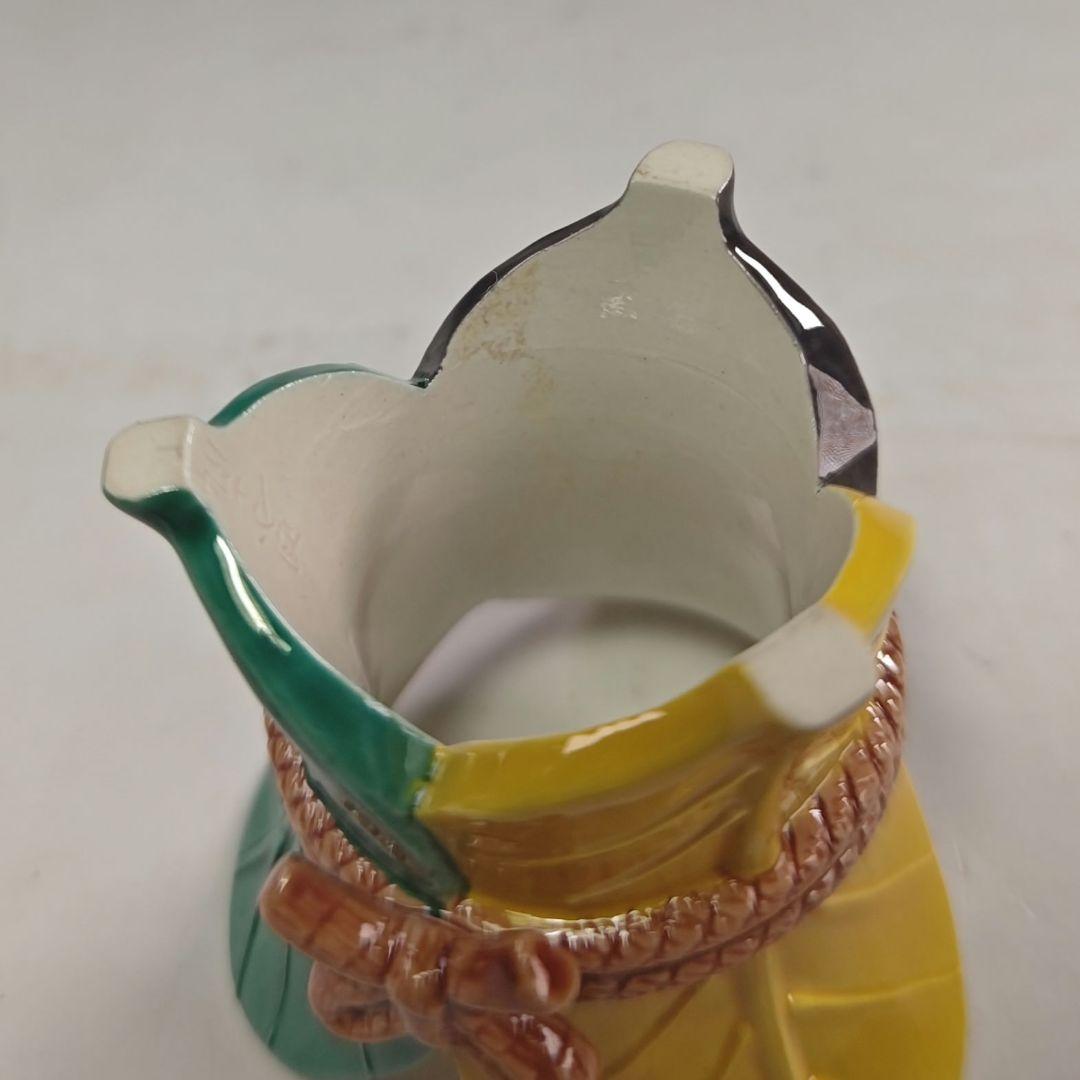 ウ270 蓋置『中村翠嵐』『交趾焼 三ツ葉 蓋置 共箱』