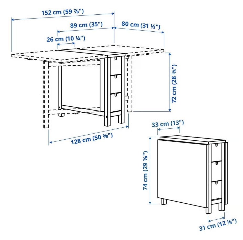 IKEA NORDEN ノールデン ゲートレッグテーブル バタフライテーブル