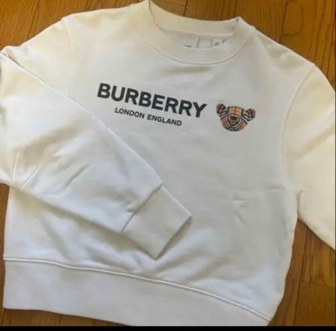 BURBERRY ホワイト トレーナー　キッズ　ベア