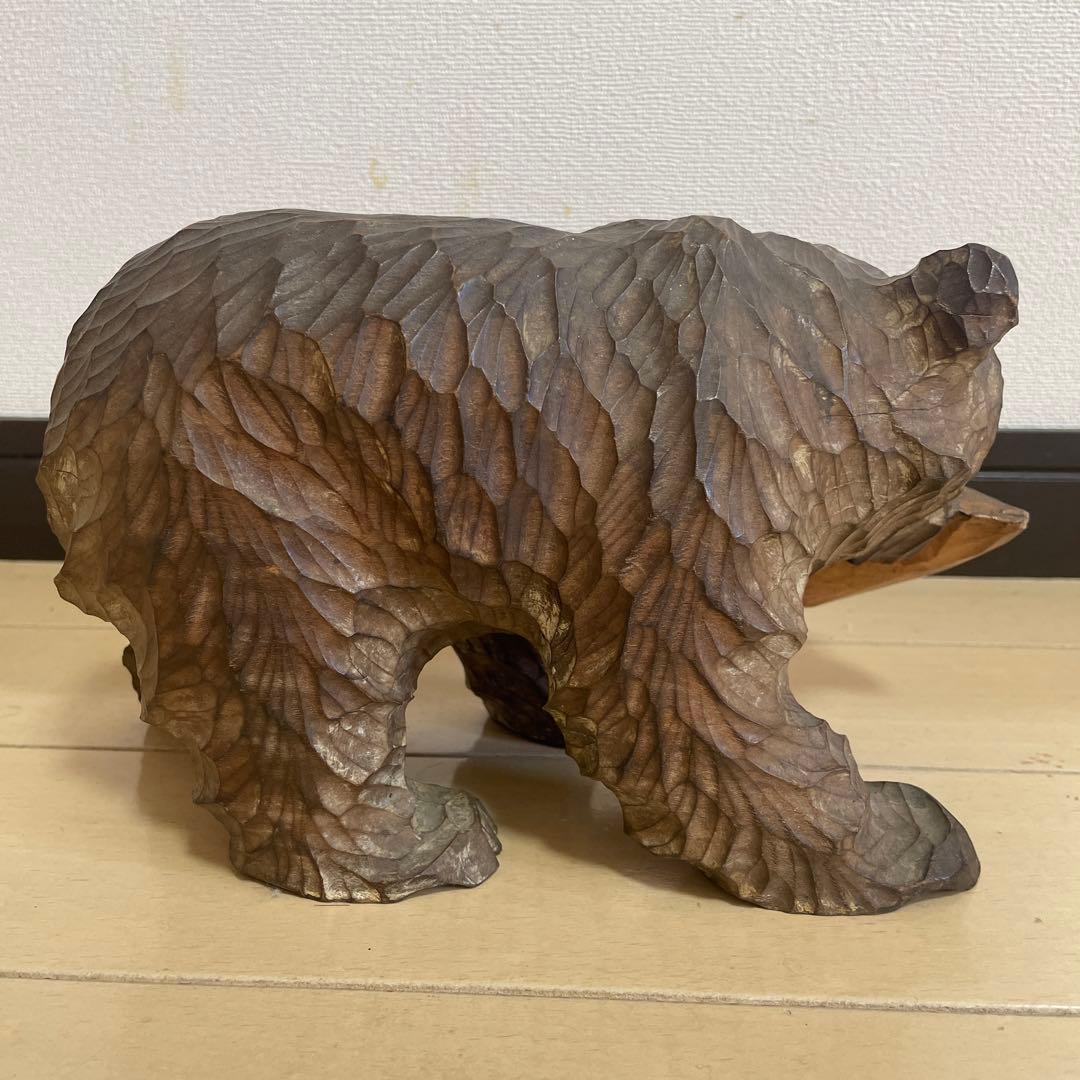 木彫り 熊 熊の置物 北海道 アイヌ 民芸品 アンティーク 昭和レトロ