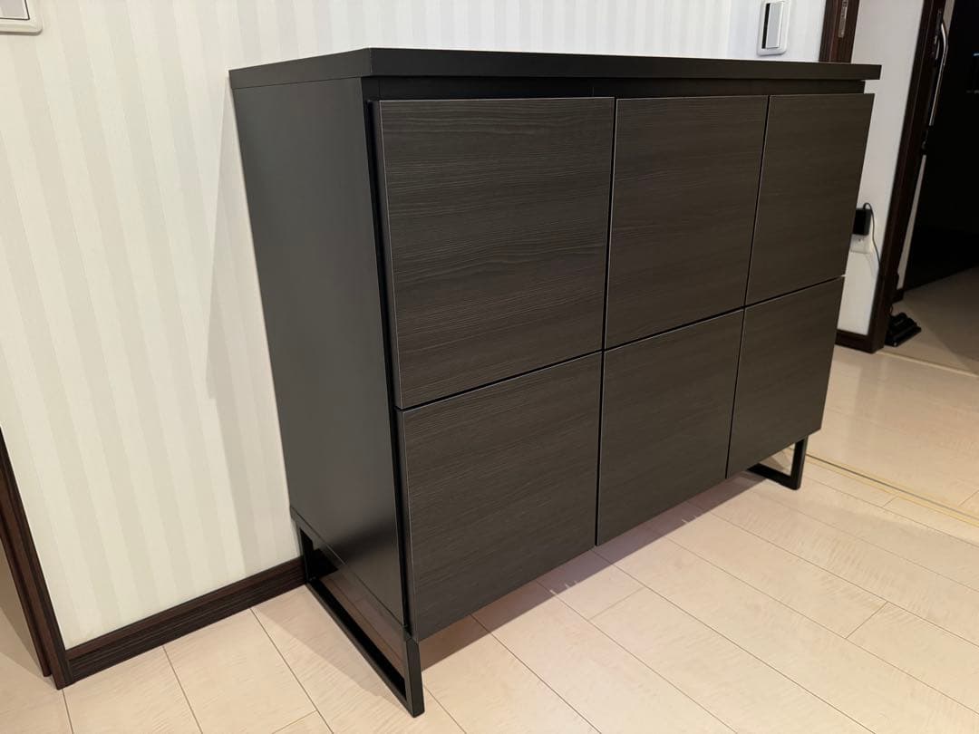 まめちゃん様専用】リビングキャビネット 日本製 木製 スチール脚付