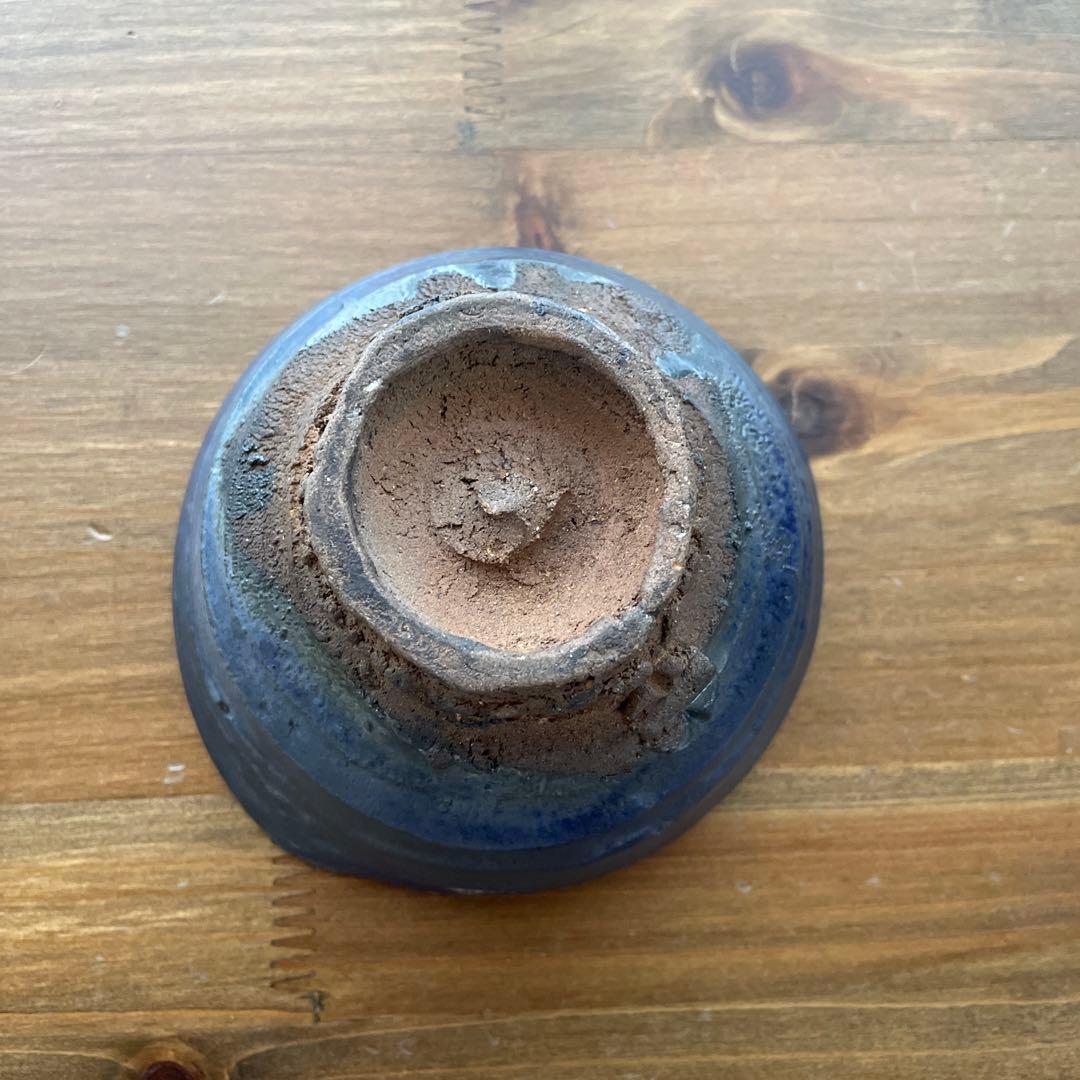 陶器 長春天山 窯変瑠璃茶碗 銘海の原 木箱入り - メルカリ