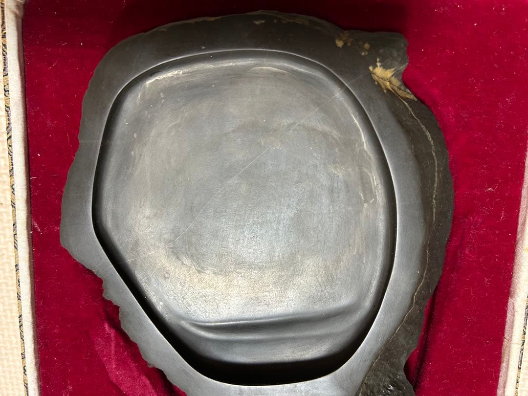 未使用 美品 徐公硯 箱付き 大きい硯 楚图南 中国美術 ビンテージ 収集品