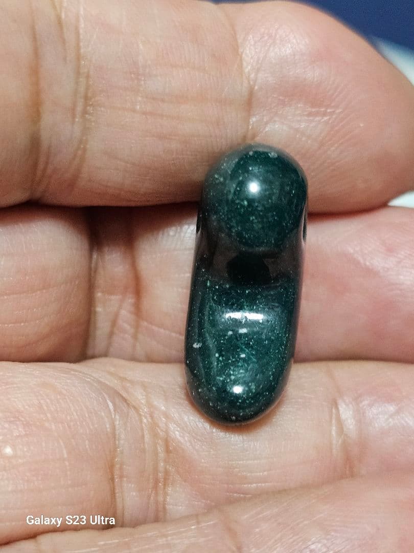 出雲瑪瑙　碧玉勾玉古代型　伝統工芸士作品　碧玉勾玉証明書付き