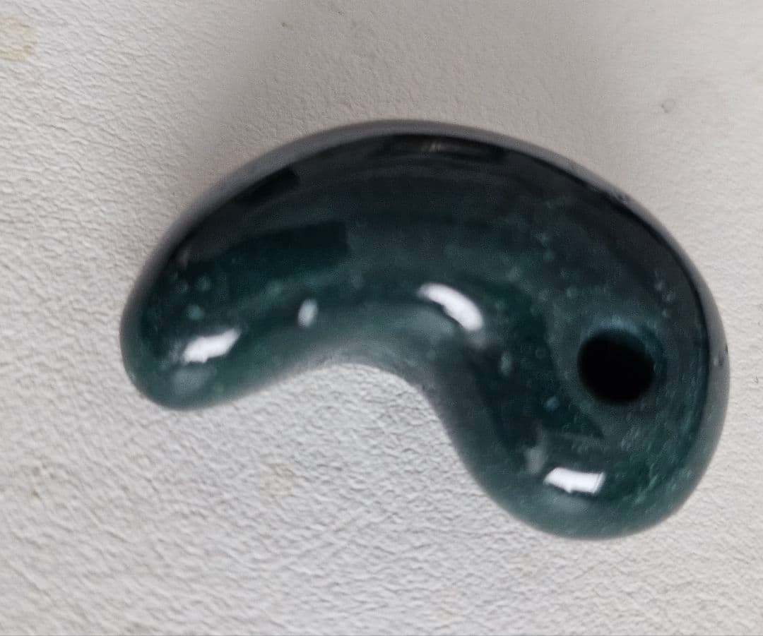 出雲瑪瑙　碧玉勾玉古代型　伝統工芸士作品　碧玉勾玉証明書付き