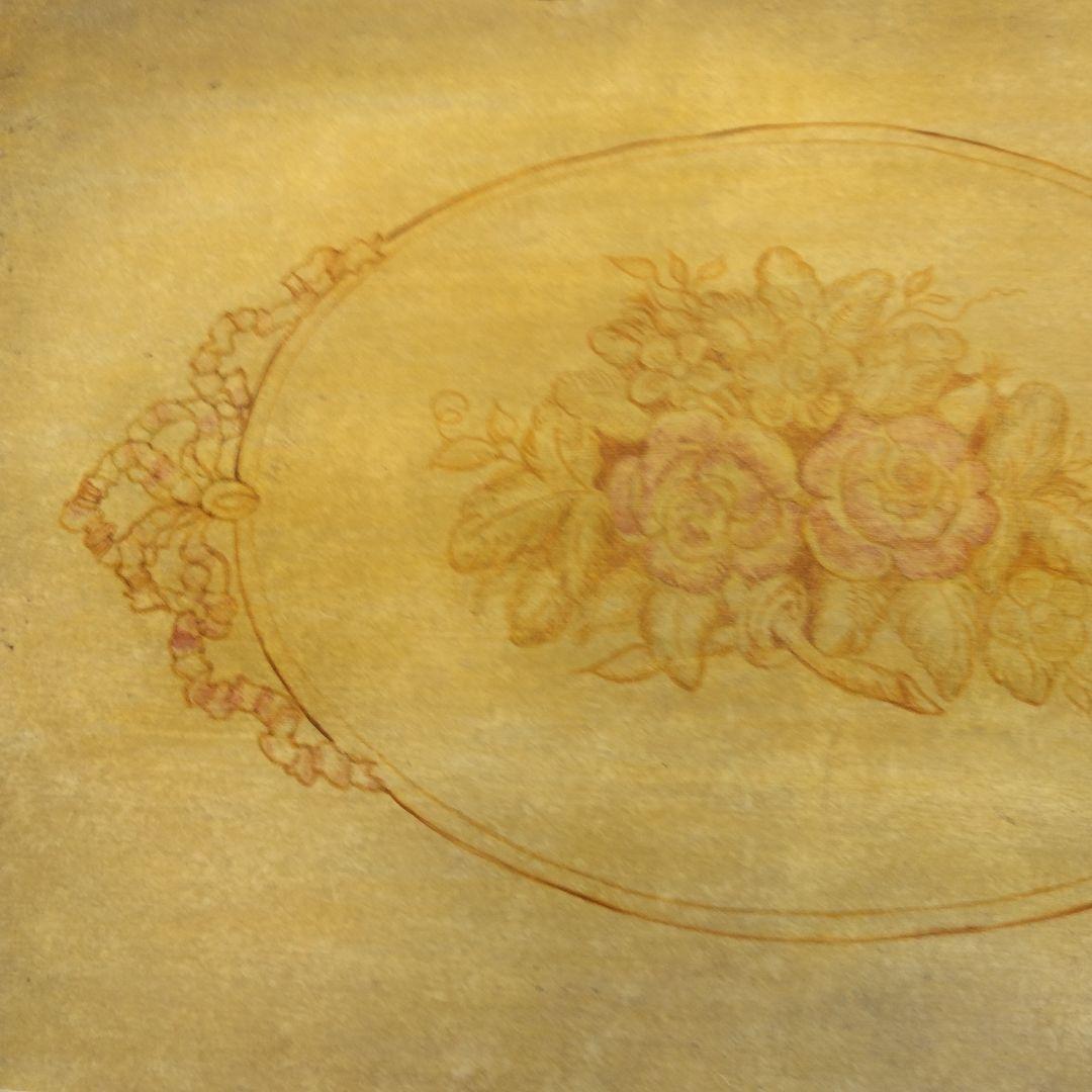 ハンドメイド トールペイント 猫脚コーヒーテーブル アンティーク調