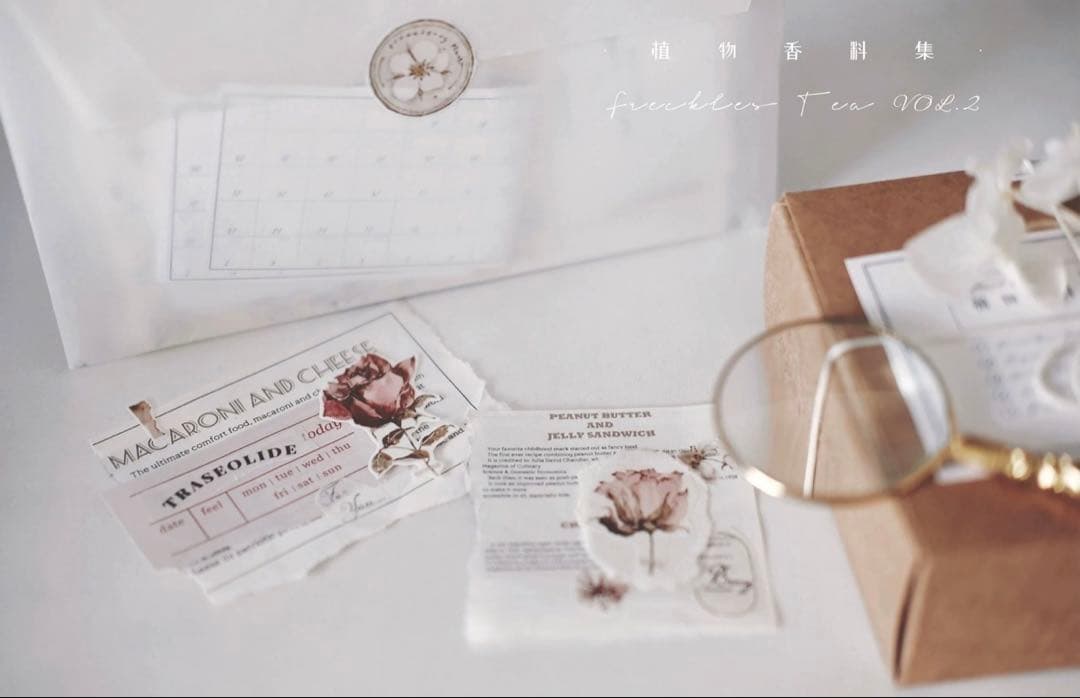 雀斑茶《玫瑰与浆果》海外マスキングテープ　マステ 【1637】