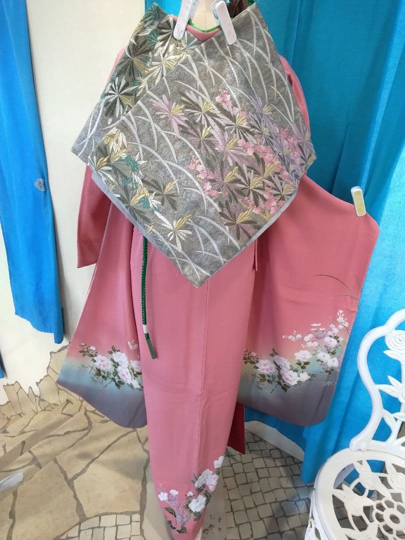 振袖フルセット、振袖鈴乃屋、成人式、重ね衿、帯揚げ帯締め、西陣袋帯