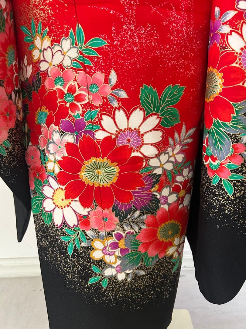 7歳　七五三　正絹着物　古典柄　帯　帯揚げ　帯締め　しごきセット